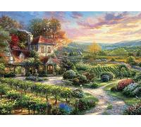 Buffalo Games - Silver Select - Thomas Kinkade - Thomas Kinkade: Wine Country Living - 1000 Piece Jigsaw Puzzle for Adults -Challenging Puzzle Perfect for Game Nights - Finished Size is 26.75 x 19.75