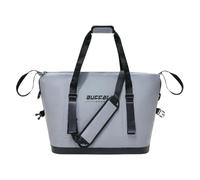 Buffalo Gear Fish Cooler Bag - 24Qt Seamless Insulation Kill Bag, Keeps Ice Cold Up to 36 Hours, Foldable & Waterproof with Rod Attachment Straps & Gear Loops, Grey