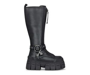 Buffalo GOSPHER BIKER HI - Women’s Black Platform Knee-High Boots - EU 36