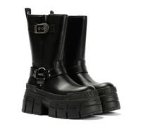Buffalo Gospher Biker Mid Vegan Women's Black Boots UK 7