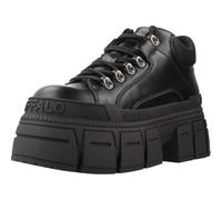 Buffalo GOSPHER HIKE LO Women’s Black Vegan Nappa Platform Chunky Lace-Up Ankle Boots - Black 8