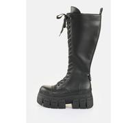 Buffalo - Gospher Lace Up Hi Vegan Nappa Black - Girl Shoes - black - EU 40 - Leather/Textile/Rubber EU 40