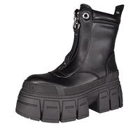 Buffalo GOSPHER ZIP BOOT Women’s Front-Zip Black Vegan Nappa Chunky Platform Ankle Boots - Black 3