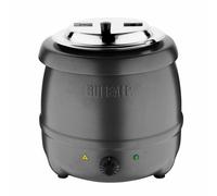 Buffalo Graphite Grey Soup Kettle 10 litre ltr Hinged Lid G107 Catering
