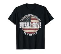Buffalo Grove Illinois, Vintage American Flag Value Graphic T-Shirt