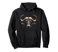 Buffalo Head Wild Animal Ranch America Art Pullover Hoodie
