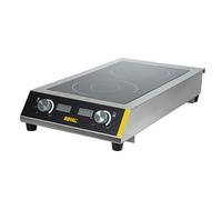Buffalo Heavy Duty Double Induction Hob 130x360x690mm, Stainless Steel