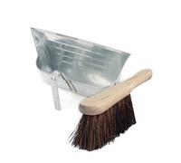 Buffalo Heavy Duty Metal Dustpan And Stiff Brush