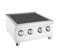 Buffalo Induction Hob Four Zone, 2x3kW | Provides rapid, even heat distribution across multiple cooking vessels for heavy-duty commercial catering use.