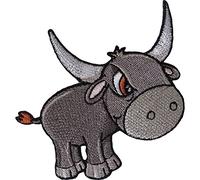 Buffalo Iron On Patch Sew On Embroidered Badge Animal Cow Bison Bull Embroidery