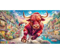 buffalo Jigsaw Puzzle 1000 Pc - Hard Difficult Challenging Educational Game Gift for Adults Kids 38x52/1000pcs