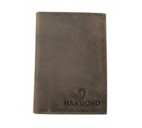 Buffalo Leather Passport Holder - Handcrafted Full-Grain Travel Wallet with RFID Protection, and Multiple Card Slots (DARK BROWN), TAN BROWN, 8.50" (L) × 6" (W) × 4" (H)