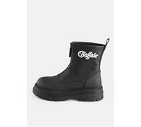 Buffalo - Lennox Rain Zip Vegan Rubber Nappa Black - Girl Shoes - black - EU 37 - Synthetic/Textile/Rubber EU 37