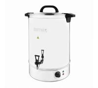 Buffalo Manual Fill Electric Water Boiler Stainless Steel, 30 Litre | Double-walled insulation prevents external burns, while a 32°C to 100°C temperature range allows custom hot beverage brewing.
