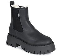 (Black, 3 (Adults')) Buffalo Aspen Chelsea Leather Women's Black Boots