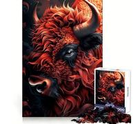 Buffalo My Funny Friend Teenagers Puzzles 1000 Piece Jigsaws Mind Exercise Light Enjoyment Exact Cut Thoughtful Gift (50x75cm)
