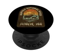 Buffalo National River Ponca Arkansas Elk Herd Silhouette PopSockets Adhesive PopGrip