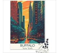 Buffalo, New York jigsaw puzzle 1000 piece | an enjoyable activity to keep the mind active and improve concentration and attention over time to enjoy at home38x52cm