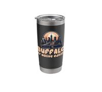 Buffalo New York Tee Retro Skyline Bridge Liberty Women Men Stainless Steel Insulated Tumbler
