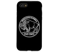 Buffalo Nickel Coin Collector Five Cent Numismatics 1913 USA Case for iPhone SE (2020) / 7/8