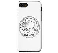 Buffalo Nickel Coin Collector Five Cent Numismatics 1913 USA Case for iPhone SE (2020) / 7/8
