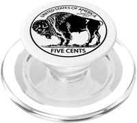 Buffalo Nickel Vintage Coin Design Classic American Currency PopSockets PopGrip for MagSafe