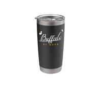 Buffalo NY Born Tee Script Lettering Floral Touch Women Stainless Steel Insulated Tumbler