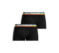 Buffalo Pack of 2 'Pride' Hipster Boxer Shorts Black