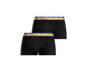 Buffalo Pack of 2 'Pride' Hipster Boxer Shorts Black