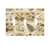 Buffalo Pattern 3 Gang Switch Plate Cover-Unbreakable Polycarbonate Wall Plate, Heat Resistant Toggle Switch Decor for Home