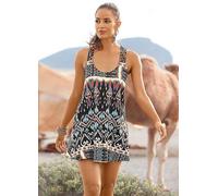Buffalo Patterned Beach Dress Black Print