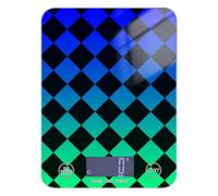 Buffalo Plaid Black Blue Green Gradient bariatric food scales for kitchen 11lb/0.18oz, 5kg/5g cute small kitchen scale grams with 4 unit for Espresso Soap Making báscula para pesar