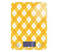 Buffalo Plaid Bright Yellow1 Easy Clean digital food scale 11lb/0.18oz, 5kg/5g kitchen gram scale with 4 unit for Keto Keto Keto (Batteries not Included)