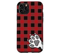 Buffalo Plaid Cat Paw Print Phone Case for iPhone 11 Pro