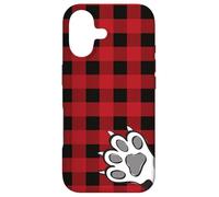 Buffalo Plaid Cat Paw Print Phone Case for iPhone 17
