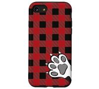 Buffalo Plaid Cat Paw Print Phone Case for iPhone SE (2020) / 7/8