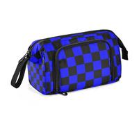 Buffalo Plaid Check Black Blue School Pencil Case Large Capacity Cute School Supply Lightweight for Teen Girls Preppy School