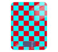 Buffalo Plaid Check Cyan Red calorie counting food scale for kitchen 11lb/0.18oz, 5kg/5g LCD Display kitchen scale cute with 4 unit for Cooking Meal Prep báscula para pesar personas
