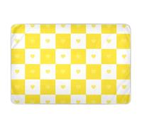 Buffalo Plaid Check Gold White Heart Extra Large Resuable Changing Pad Covers Highly Absorbent Diaper Changing Mat Portable Cradle Mattress for Infant Toddler, 52" L x 34" W panales de cama
