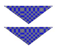 Buffalo Plaid Check Gray Blue Heart Dog bandanas bulk Adjustable Triangle Bibs Kerchief Set Cute Pet Accessories for Dogs Cats S