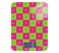 Buffalo Plaid Check Heart Green Deep Peach Dieting Portable Food Scale 11lb/0.18oz, 5kg/5g Scale Grams with 4 Unit for Baking Roasting Spices (Batteries not Included)