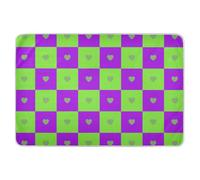Buffalo Plaid Check Heart Green Purple Extra Large Resuable Baby Bed Pad Soft Absorbent Sheet Cover Underpads Anti-Lip Incontinence Pads for Infant Baby , 52" L x 34" W Manta impermeable