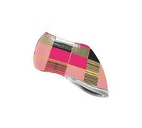 Buffalo Plaid Check Hot Pink Gold Golf Club Head Cover Cool Stylish Golf Iron Headcovers for Golfer Men Women