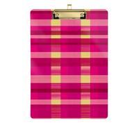 Buffalo Plaid Check Peach Yellow Grade Storage Boxes Transparent For Nursing Students Trade Quest Size 9 x 12
