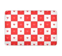 Buffalo Plaid Check Red White Heart Extra Large Resuable Diaper Mats Water Resistant Potty Training Pads Slip-Resistant Bed Liners for Infant Baby , 52" L x 34" W paales para cama