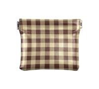 Buffalo Plaid Check Tartan Scotland Pattern Brown Women's PU Leather Coin Purse Cute Mini Makeup Bag for Women, Buffalo Plaid Check Tartan Scotland Pattern Brown, One Size, Modern