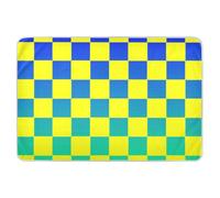 Buffalo Plaid Check Yellow Blue Green Gradient Extra Large Resuable Training Pee Pads for Kids Soft Absorbent Bed Wetting Sheet Changing Bed Liners for Baby Boys Girls , 52" L x 34" W