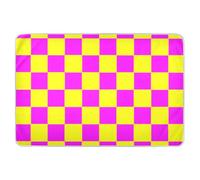 Buffalo Plaid Check Yellow Magenta Extra Large Resuable Potty Training Pee Pad Highly Absorbent Baby Pee Pads Cute Cool Travel Mattress for Infant Toddler , 52" L x 34" W Manta impermeable
