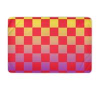 Buffalo Plaid Check Yellow Red Violet Extra Large Resuable Potty Training Pad Water Resistant Diaper Changing Mat Anti-Lip Diaper Pads for Baby Toddler Children, 52" L x 34" W Manta