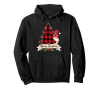 Buffalo Plaid Christmas Gnome Merry Christmas Tree Pullover Hoodie